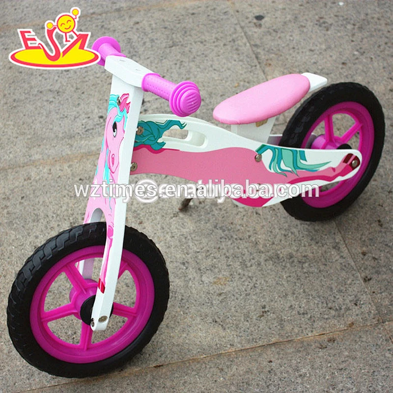 2018 wholesale kids wooden bicycle fashion baby wooden bicycle hottest children wooden bicycle W16C148