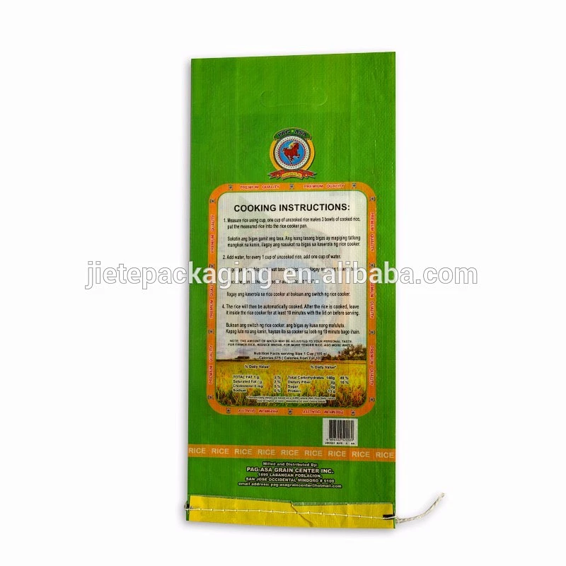 high quality industrial use printing pp woven fertilizer, rice sacks made in China