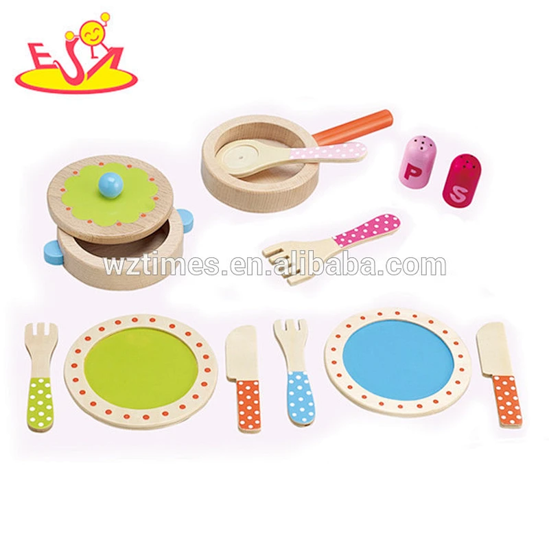 Wholesale best selling wooden cutting food toy high quality kids wooden cutting food toy W10B060