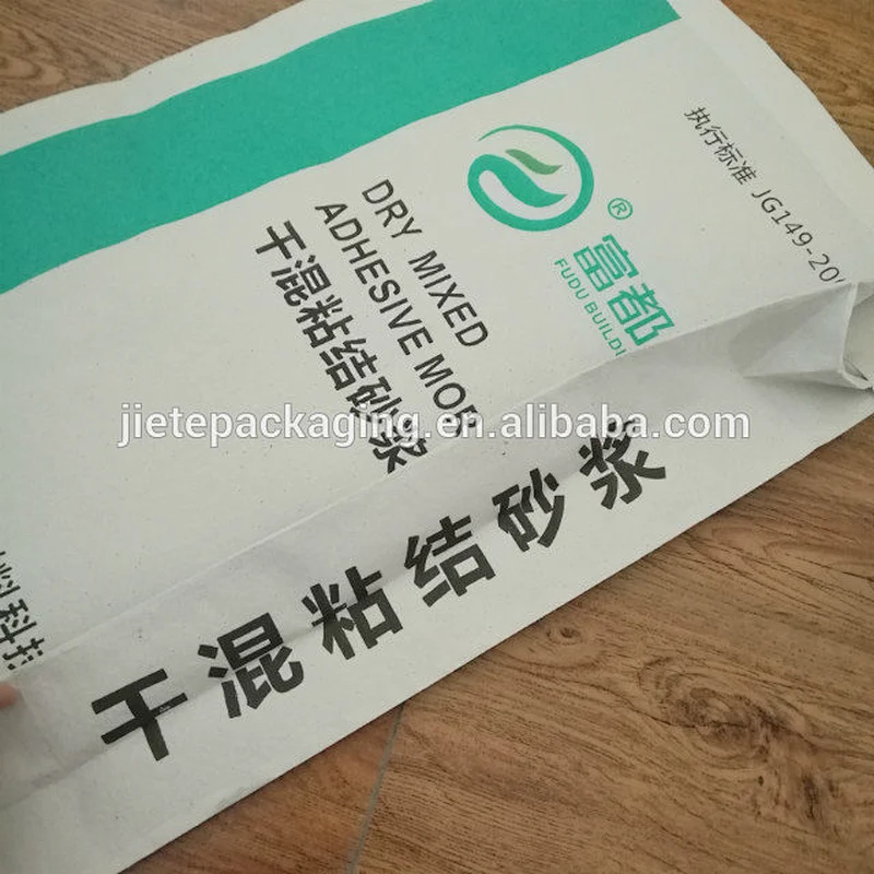 25kg kraft white paper-plastic pp woven cement bag for tile adhesive,lime,gypsum,wall putty powder