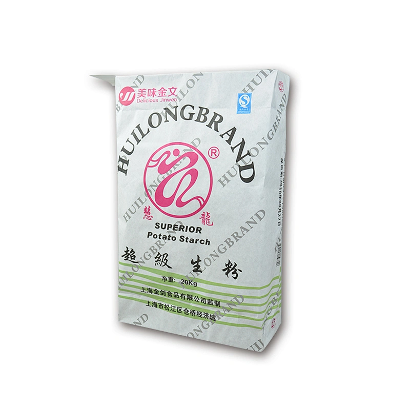 kraft paper corn flour bag for powder,starch, packaging 20kg