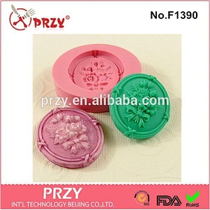 Fondant Cake Decorating Tools Oval Flower Cameo Silicone Cake Mold
