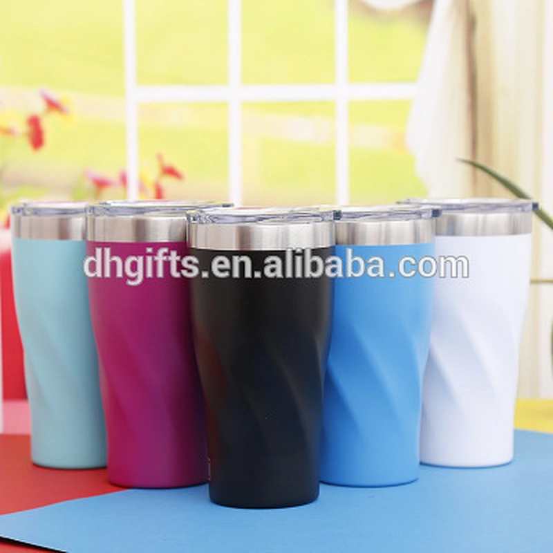 304 Stainless Steel Vacuum Flask 16 oz Wholesale Vacuum Cup Water Bottle with Transparent Lid for Car Use