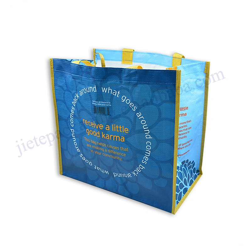 New design manufacturers PP woven reusable tote shopping bag