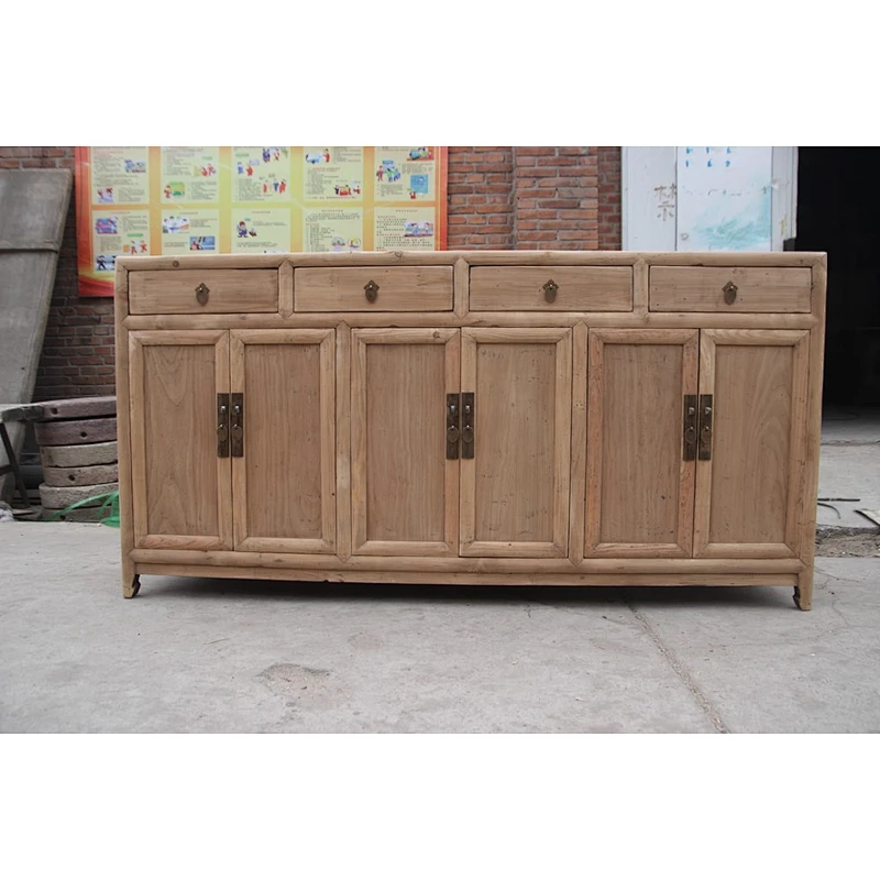 Reclaimed antique natual wood buffet sideboard