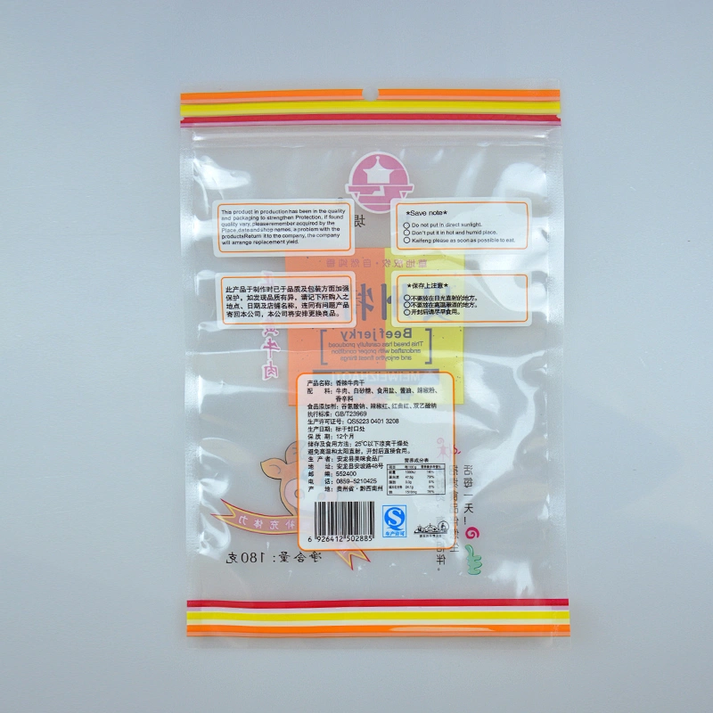 Customized wholesale plastic bags for snack packaging