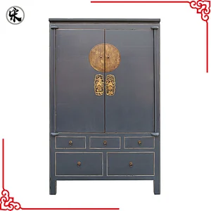 oriental solid wood pine storage bedroom furniture