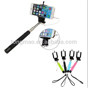 Universal Telescopic For Samsung Handheld Silicone Handle Cover cable Selfie Stick