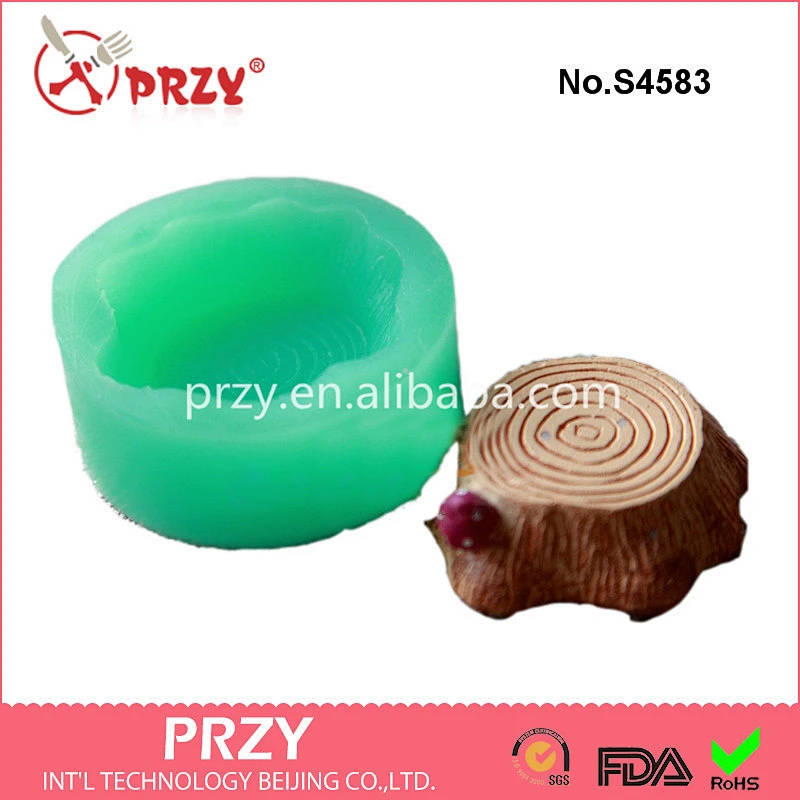 Hot sale round stumps 100% food grade DIY soap mold Salt carving silicone mold