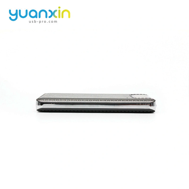 Leather Style Dual Port LED Light 8000 mAh Portable Charger Mobile Power Bank