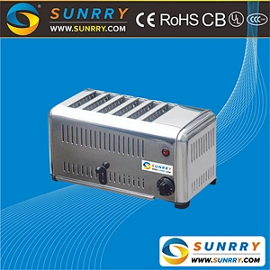 Hot sale commercial electric stainless steel 6 slice toaster machine
