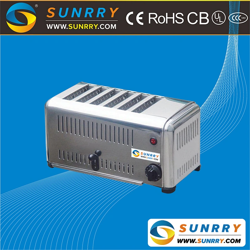 Hot sale commercial electric stainless steel 6 slice toaster machine