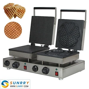 Stainless steel automatic circle shape waffle cone baker baking machine price