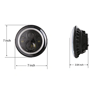 7 Inch Round Headlights DRL Angel Eyes For Jeep
