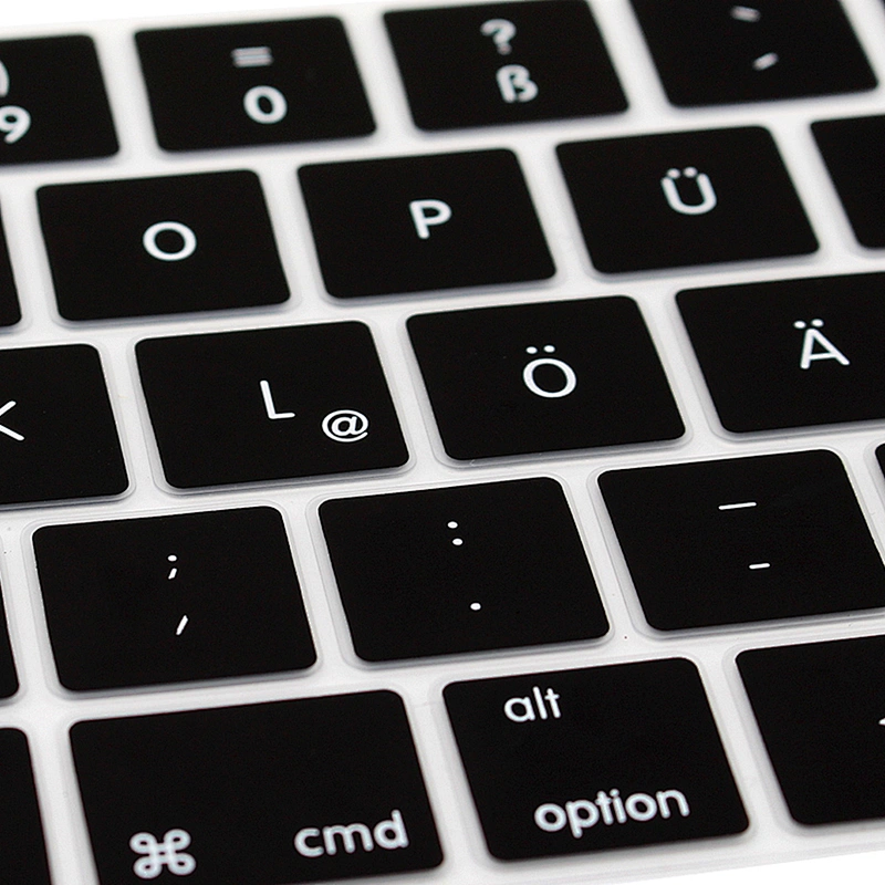EU/US Version Silicone Keyboard Cover German keyboard protector for Macbook Pro Touch Bar  Keyboard Skin