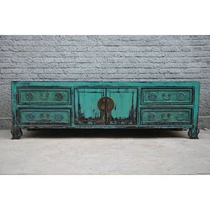 2017 Chinese carving colour TV cabinet sideboard