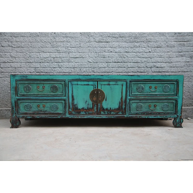 2017 Chinese carving colour TV cabinet sideboard