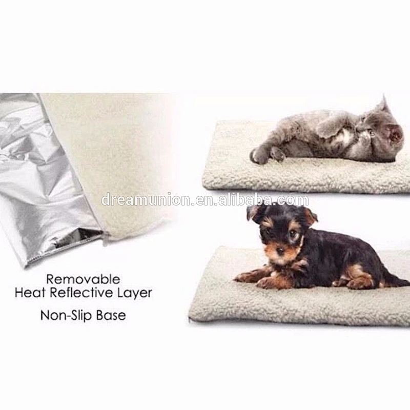 Self Heating Thermal Pet Dog Cat Bed Cushion Pad Heated Mat Super Warm Rug Washable