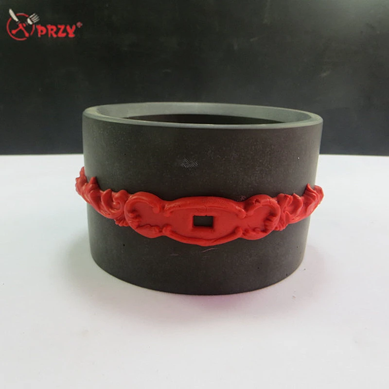 Cylinder Concrete planter mold HP0010 Fondant decorative Cement flower pot silicone Molds