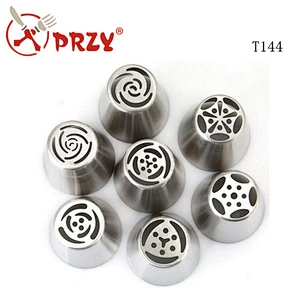T144 Amazon hot sell 12 pcs stainless steel cake decorating tip icing nozzle set