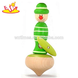 wholesale intelligent wooden toy spinning top for children W01B022