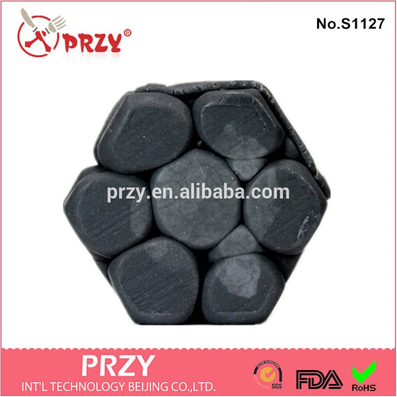New silicone Hex stone wall pattern soap mold