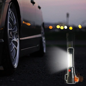 Hot Seller  Outdoor Working Light with Emergency Hammer and belt cutter Aluminium Flashlight COB Light