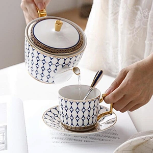 Top selling United Kingdom freestyle teapot coffee cup sets from china'Tangshan