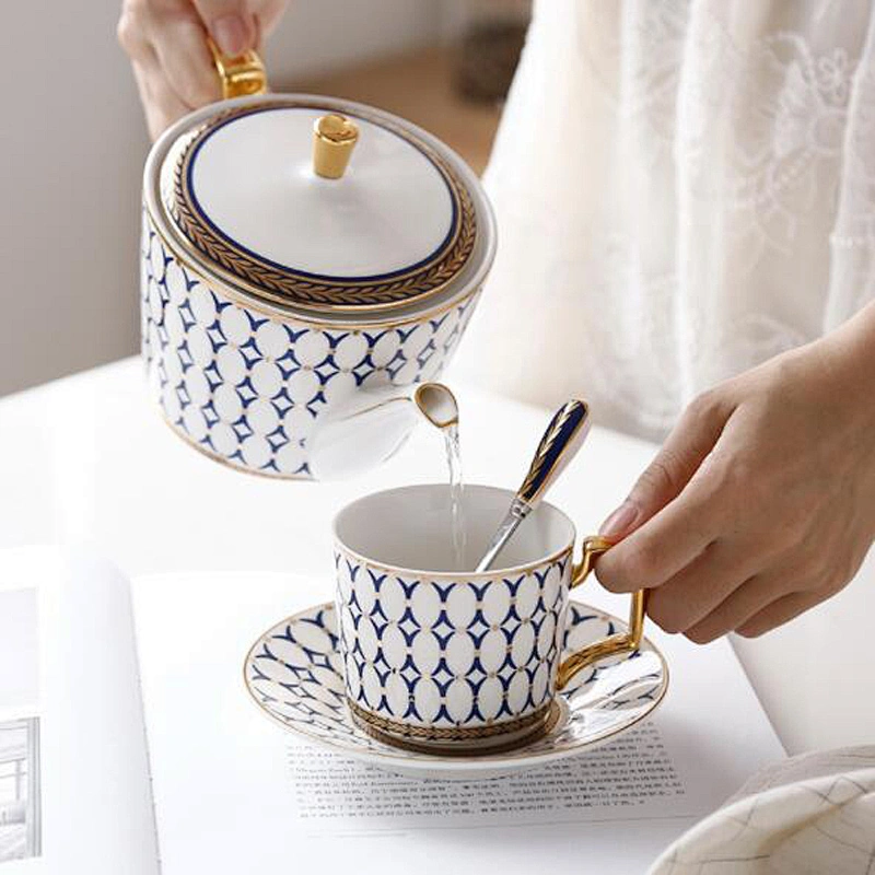 Top selling United Kingdom freestyle teapot coffee cup sets from china'Tangshan