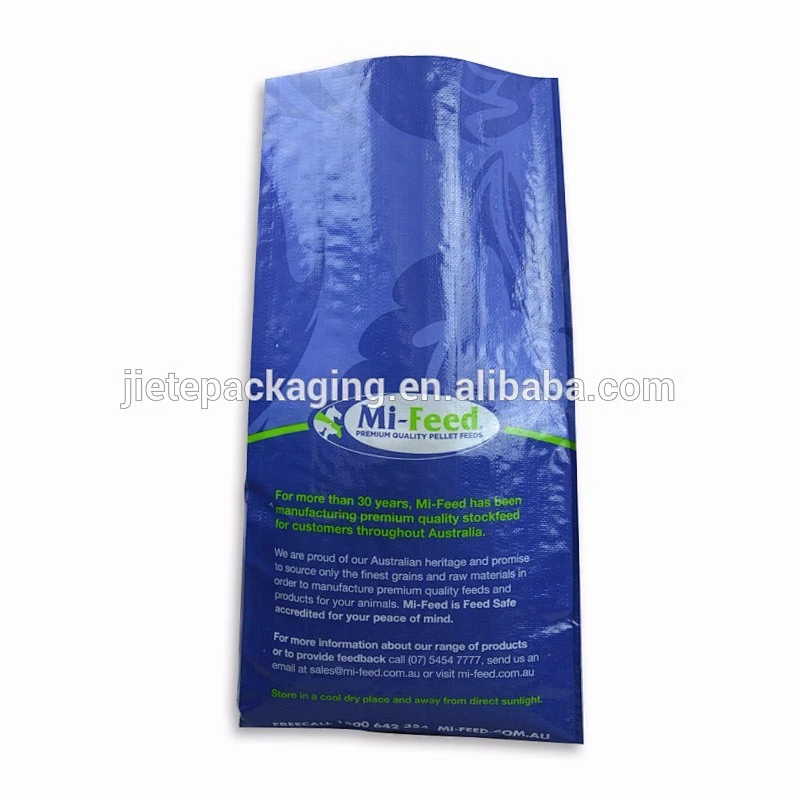 Customized bopp film laminated pp woven fabric plastic durable bag 20kg for feed