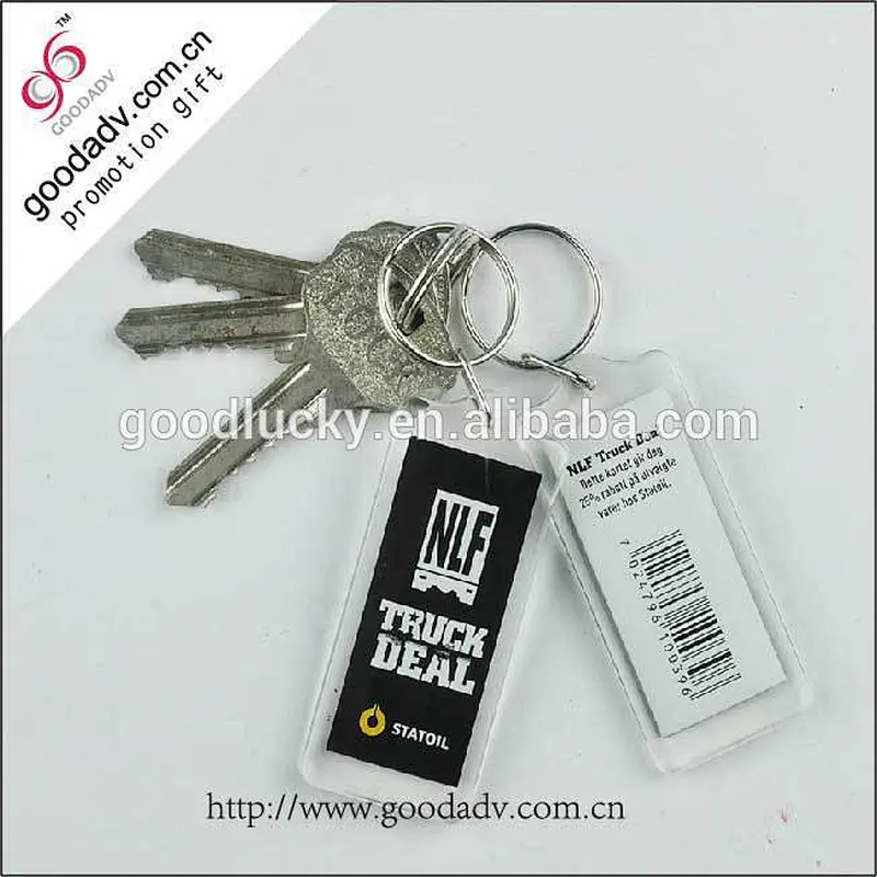 Gift keychain/bsci keyring light/blank acrylic keyring