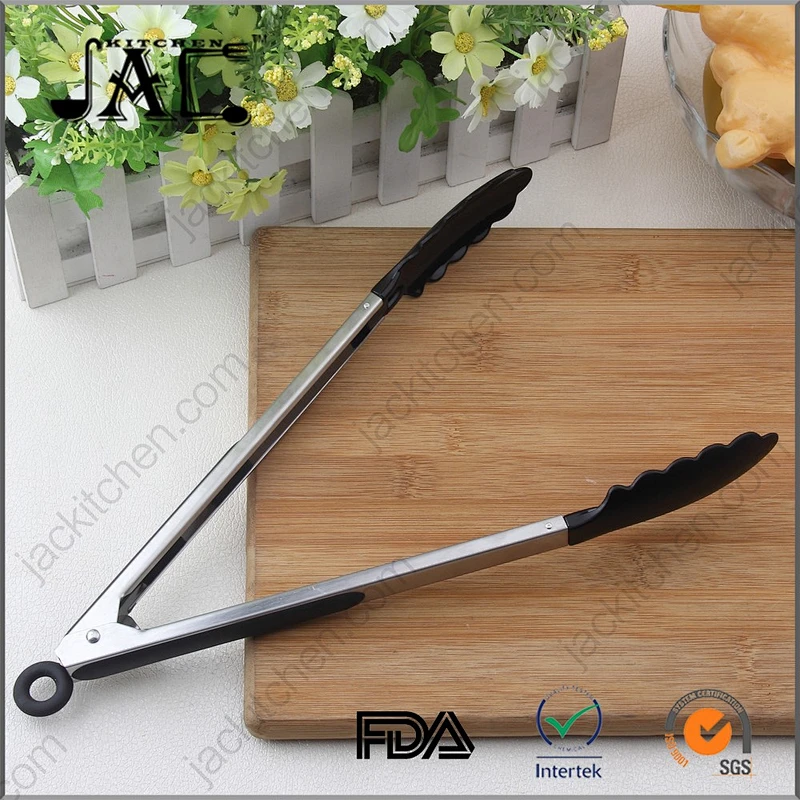 Durable Stainless Steel Handle Nylon Head Barbecue Tong