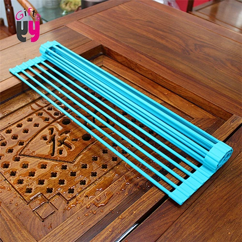 best kitchen tools silicone foldable drying dish rack over sink