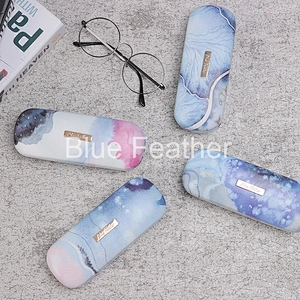 Unique PU Case glasses Metal eye glass case Clam shell Case