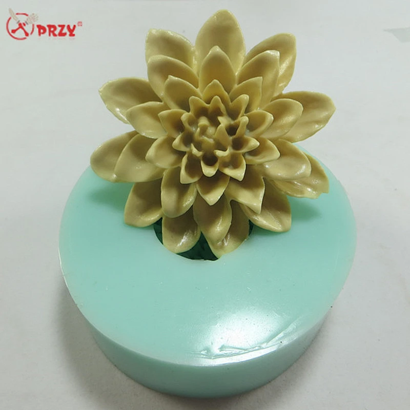 Lotus Fondant soap mold HC0007decorative Cake mould Silicone fondant flower Candle molds