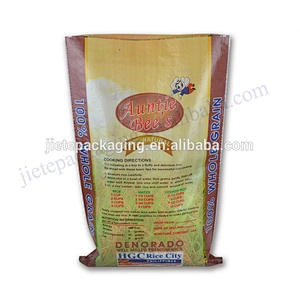 Customized desgin printing new material plastic bopp laminated PP woven hybrid rice bag 25kg export to Pakistan,Dubai