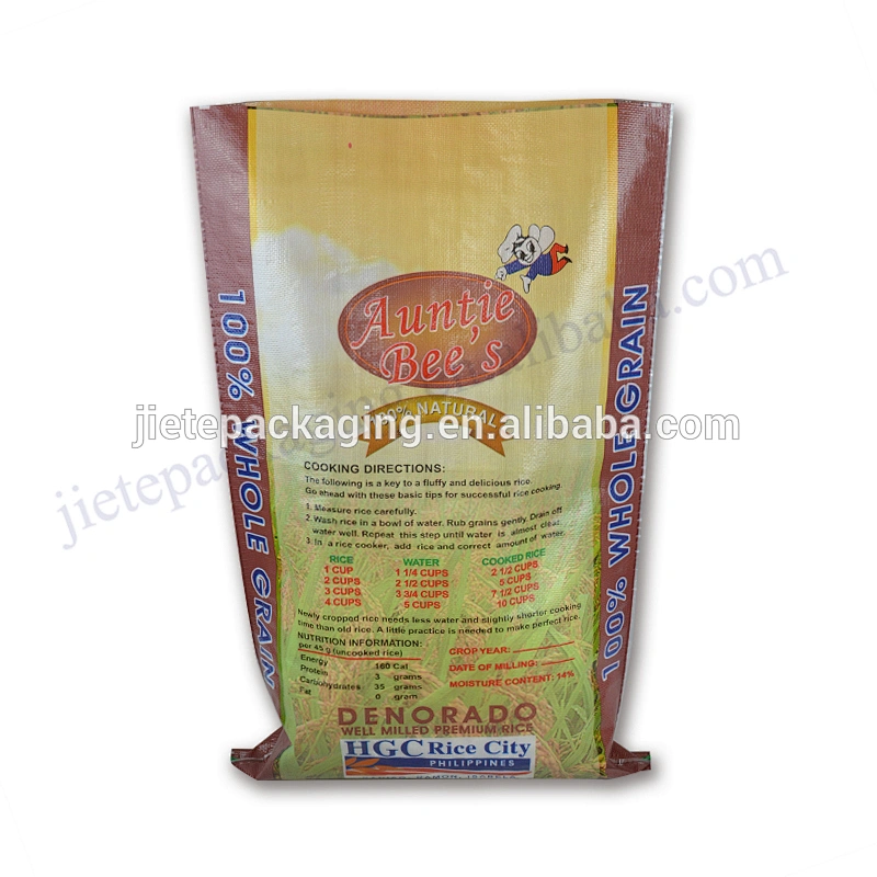 Customized desgin printing new material plastic bopp laminated PP woven hybrid rice bag 25kg export to Pakistan,Dubai