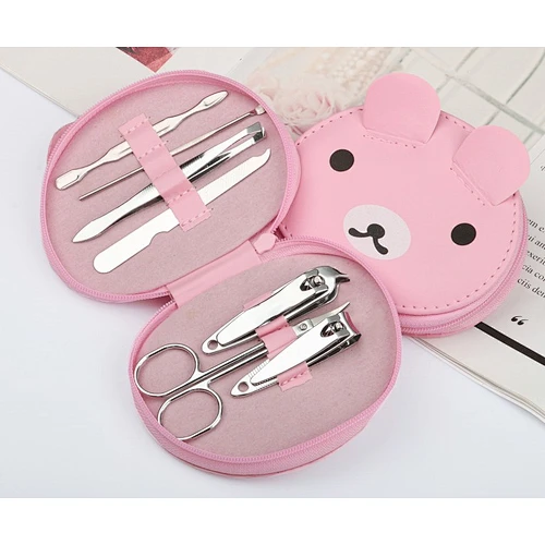 Cheap Professional 7pcs Manicure Pedicure Sets Stainless Steel Beauty Nail Care Tools Kits with case