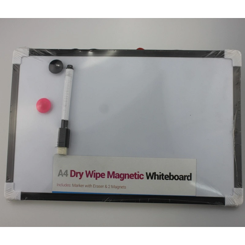A4 Dry Wipe Magnetic Whiteboard Mini Office Notice Memo White Board Pen & Eraser HOME KITCHEN OFFICE School