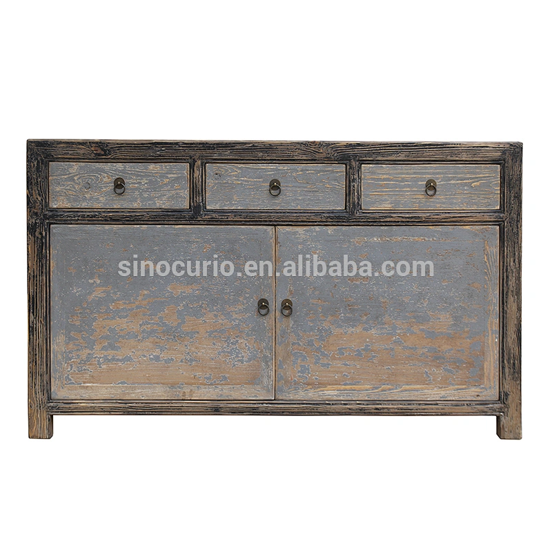 Chinese antique solid wood cabinet Shabby Chic style antique furniture