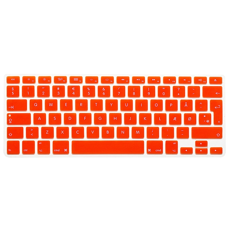 Hot sale Waterproof Custom Silicone Keyboard Skin Danish Keyboard Cover For Macbook Air 13
