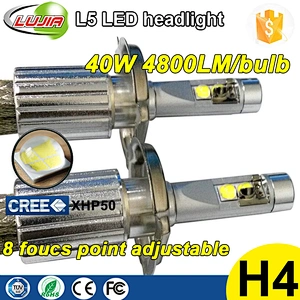 High power led headlight 4300K 5000k 6000K 40w XHP50 super bright led headlight bulb h4 led