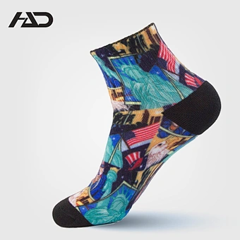 Fashion the Stars and Stripes American Flag Digital Print Ankle Custom Socks
