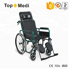 Economic price reclining manual elevating footrest wheelchair