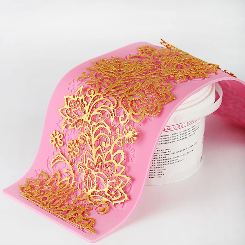 Fondant lace lace silicone pad fondant cake lace decoration mold printing silicone molds