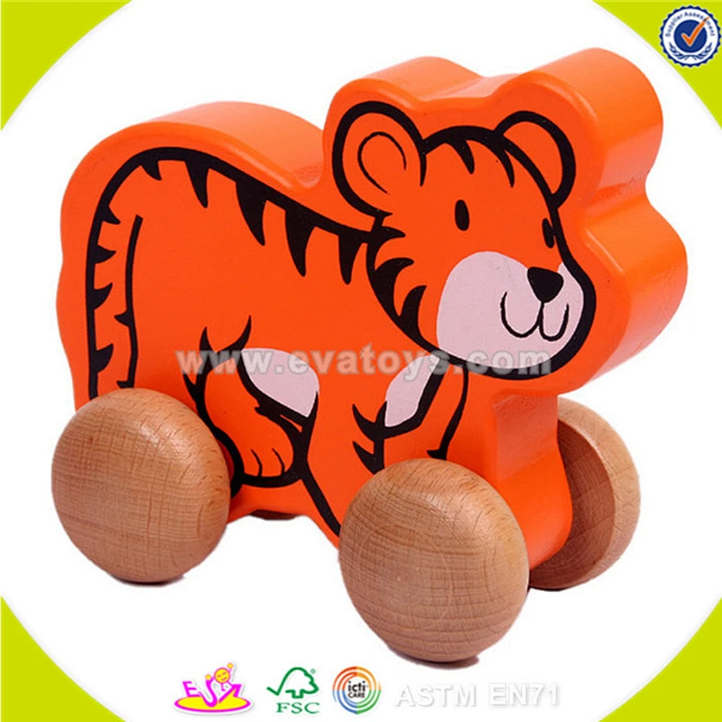 wholesale children mini wooden pull cart toy, fashion design blue wooden pull toy, popular toddler wooden pull toy W05B081