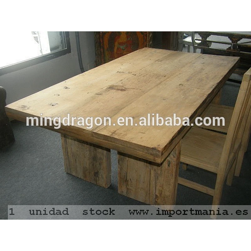 Recycle wood furniture dining table /Antique solid wood rustic dining table