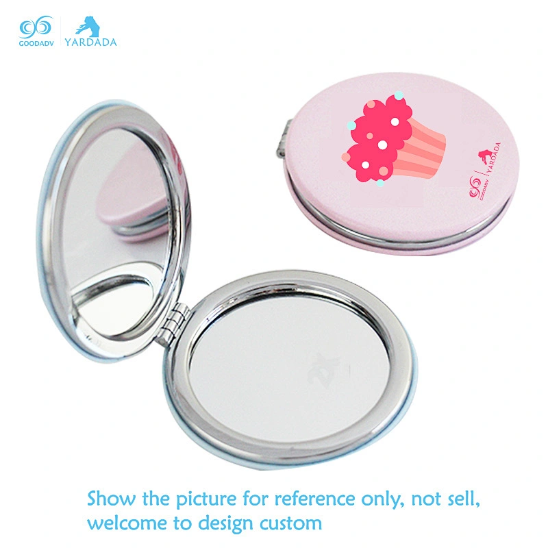 Round Custom girl makeup mirror, fashion cute high quality pocket mirror custom design