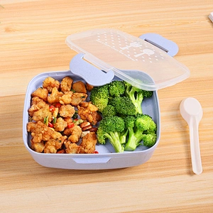 Free Sample 1200 ml Food Containers Rice Hull Fiber Environmental Friendly Lunch Box Microwave Oven Heat Preservation Box