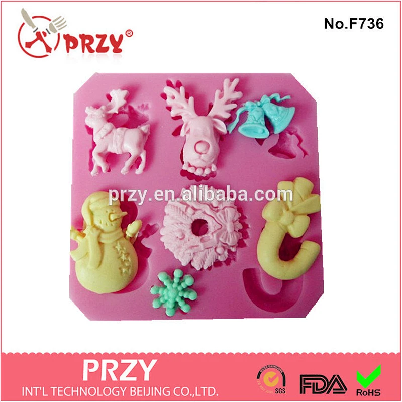 snowflake fondant silicone mold chocolate mold / Cute xmas Silicone mold fondant